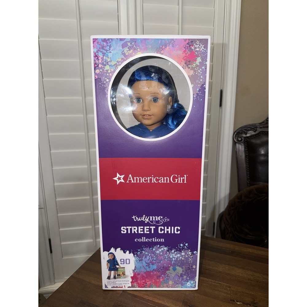 American Girl Doll #90 Truly Me Street Chic SKATER BLUE HAIR New in Box